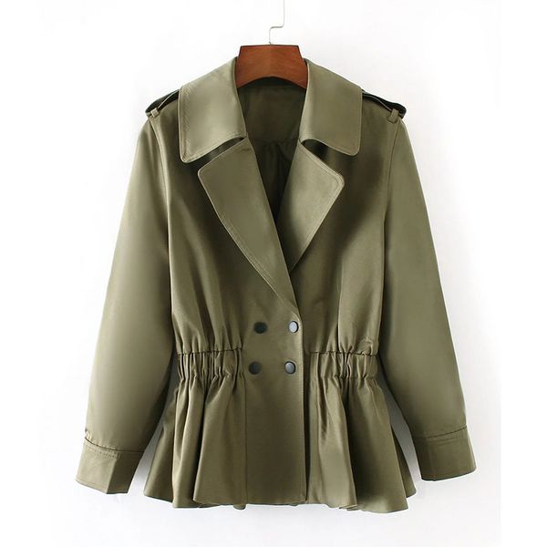 autumn winter bomber jacket women long sleeve basic coat lapel double breasted 2019 women's jacket quilted jackets for women, Black;brown